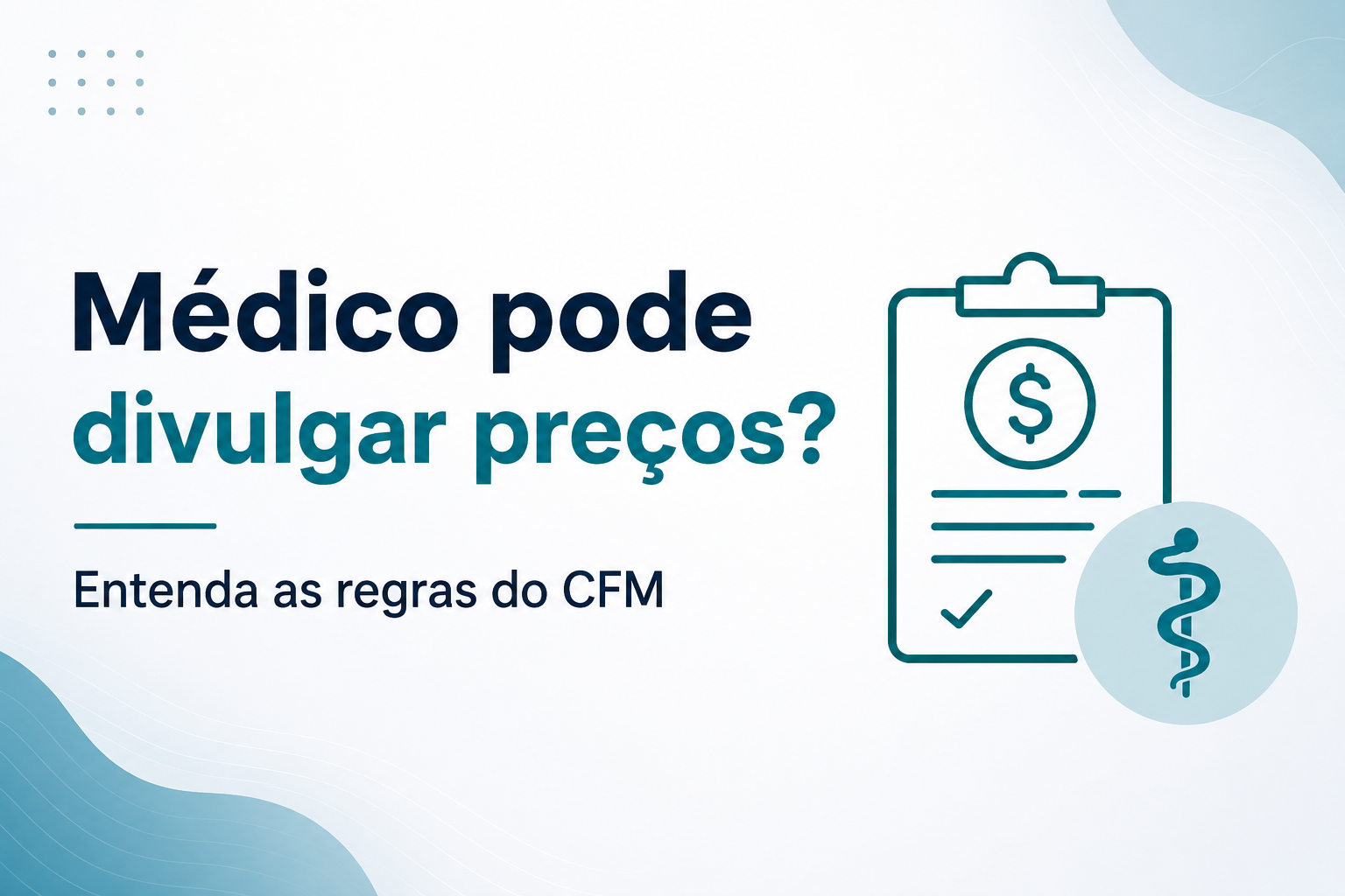 Médico em seu consultório analisando a nova resolução de publicidade do CFM no tablet para divulgar valores de procedimentos de sua PJ médica.